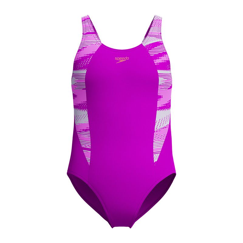 Purple Speedo Kids' Hyperboom Splice Muscleback Swimsuit Diva From O'Neills.