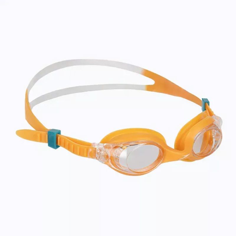 Orange Speedo kids' swimming goggles with side clips from O'Neills