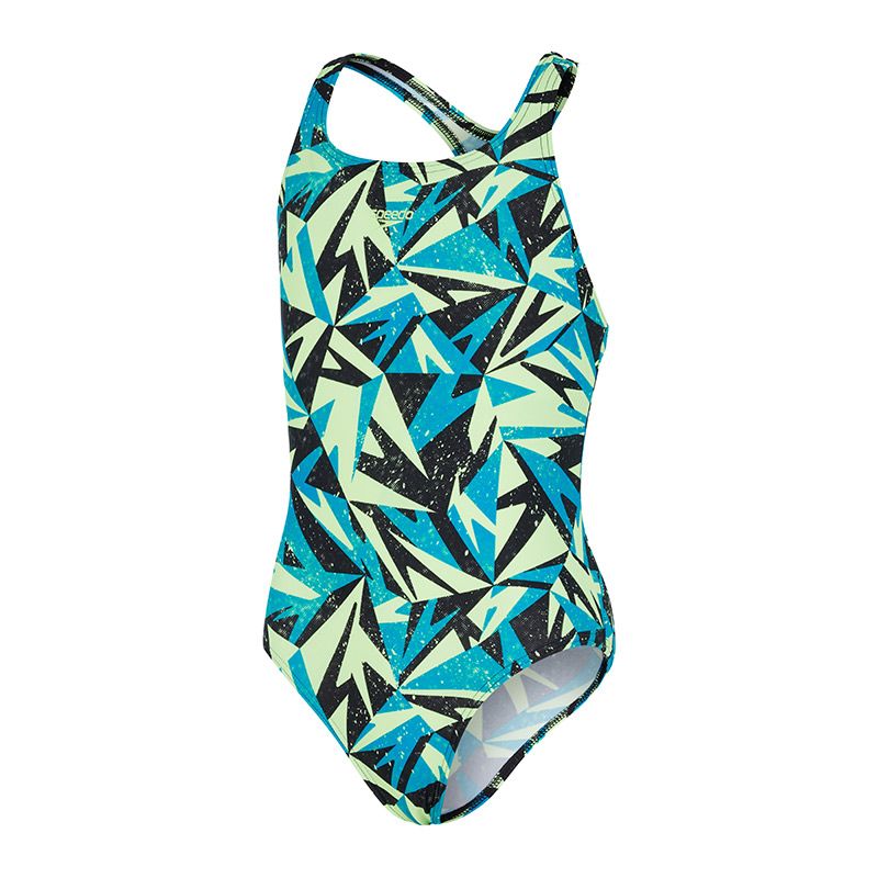 Blue and navy Speedo Kids' swimsuit with all over print from O'Neills
