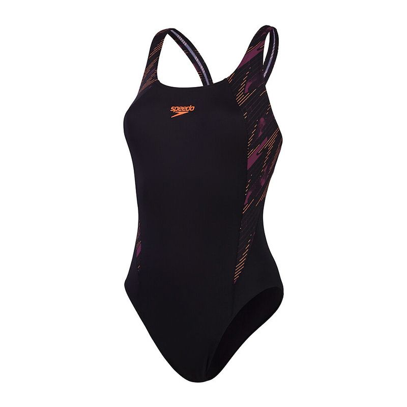 Black Speedo Women's Hyperboom Splice Muscleback Swimsuit from O'Neills