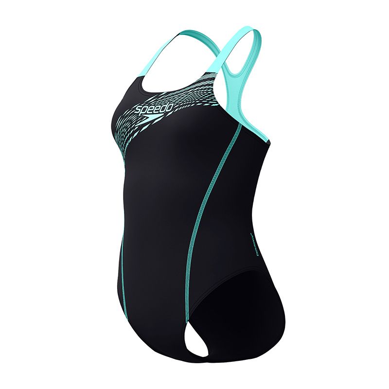 Black and Blue Speedo Women's Medley Logo Medalist Swimsuit From O'Neills.