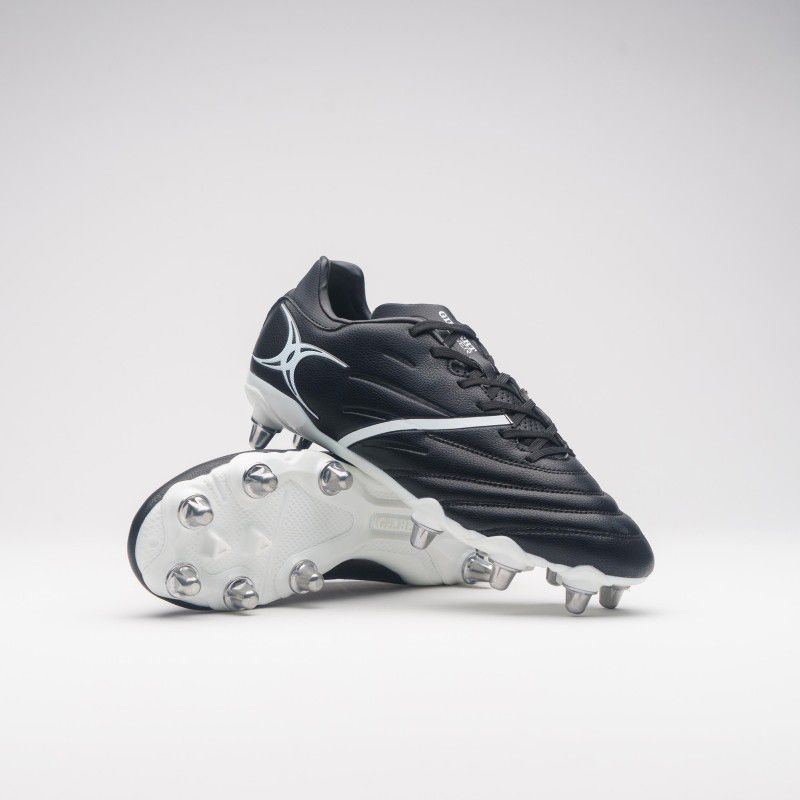 Gilbert side step black football boots from O'Neills.