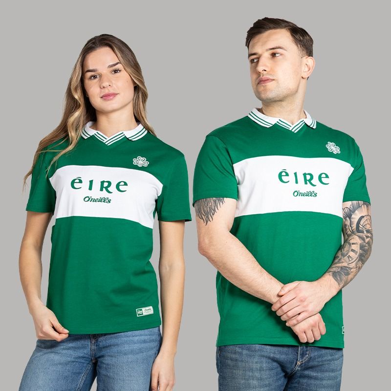 Green / White O’Neills Éireann Irish Heritage Polo Shirt with Éire chest panel