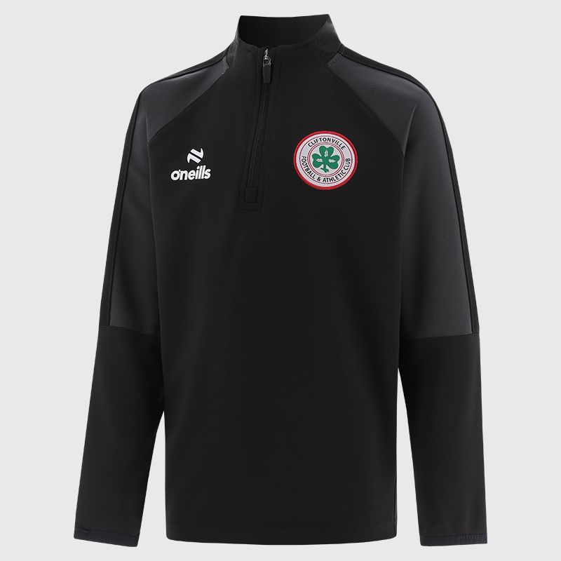 Cliftonville FC Kids' Acer Half Zip Black from O’Neills