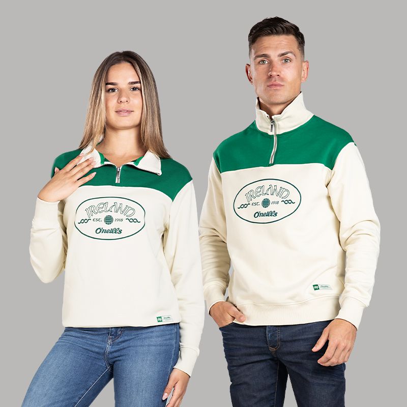 Cream A Chara Est. 1918 Half Zip Fleece by O’Neills.