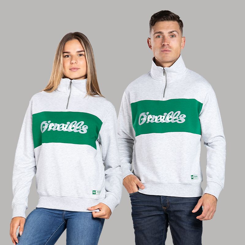 Grey A Chara Eire Half Zip Fleece by O’Neills.