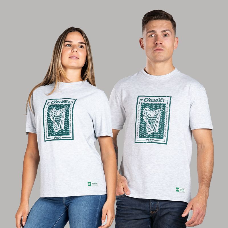 Grey A Chara Harp T-Shirt by O’Neills.