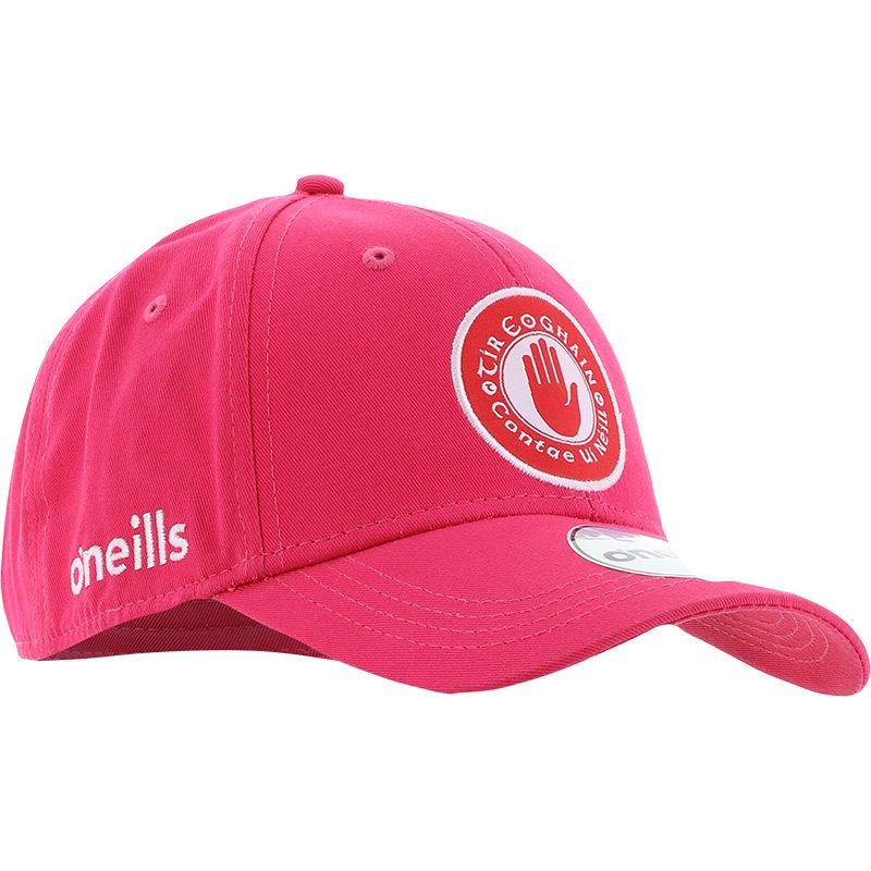 Pink Tyrone GAA women’s baseball cap with the county crest on the front by O’Neills.