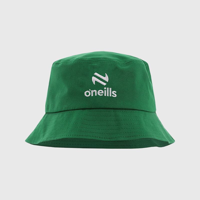 O’Neills Alburn Green Bucket Hat with embroidered O’Neills logo.