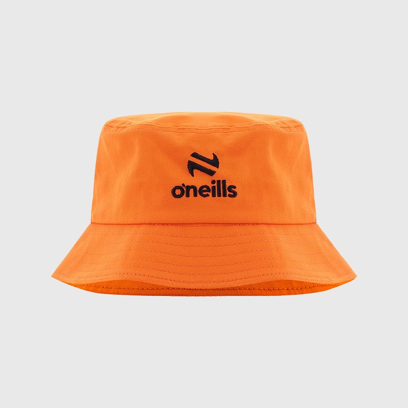 O’Neills Alburn Orange Bucket Hat with embroidered O’Neills logo.