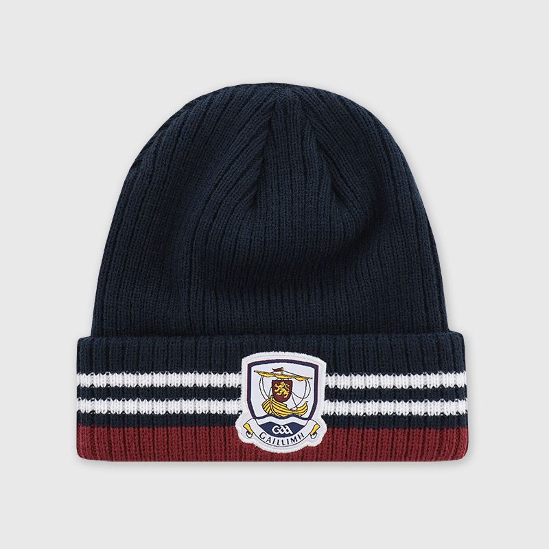 Navy Galway GAA Align Beanie Hat with county crest by O’Neills. 