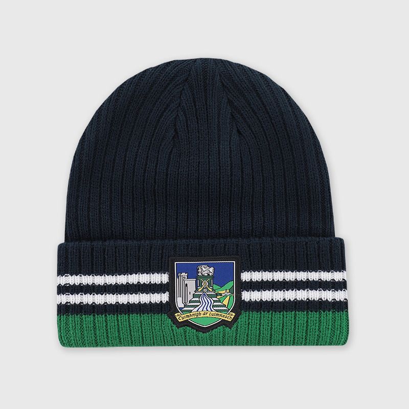 Navy Limerick GAA Align Beanie Hat with county crest by O’Neills. 