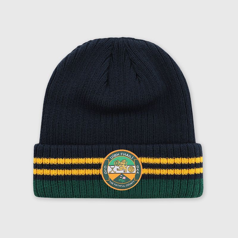 Navy Offaly GAA Align Beanie Hat with county crest by O’Neills. 