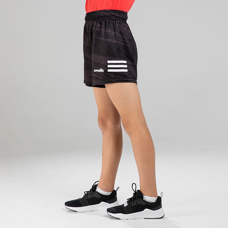 Kids' Black and white Connell shorts from O'Neills.