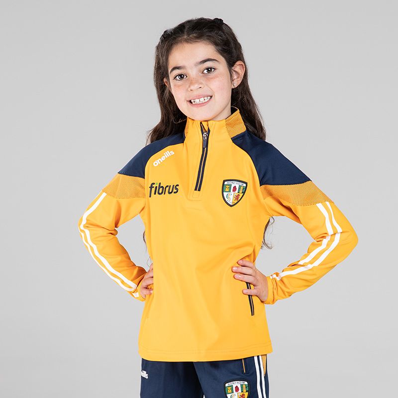 Amber Antrim GAA Kid's Rockway Brushed Half Zip Top from O'Neill's.