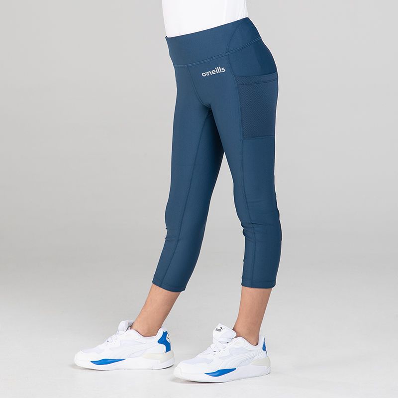 Marine kids' 7/8 workout leggings with mesh side pockets by O’Neills.