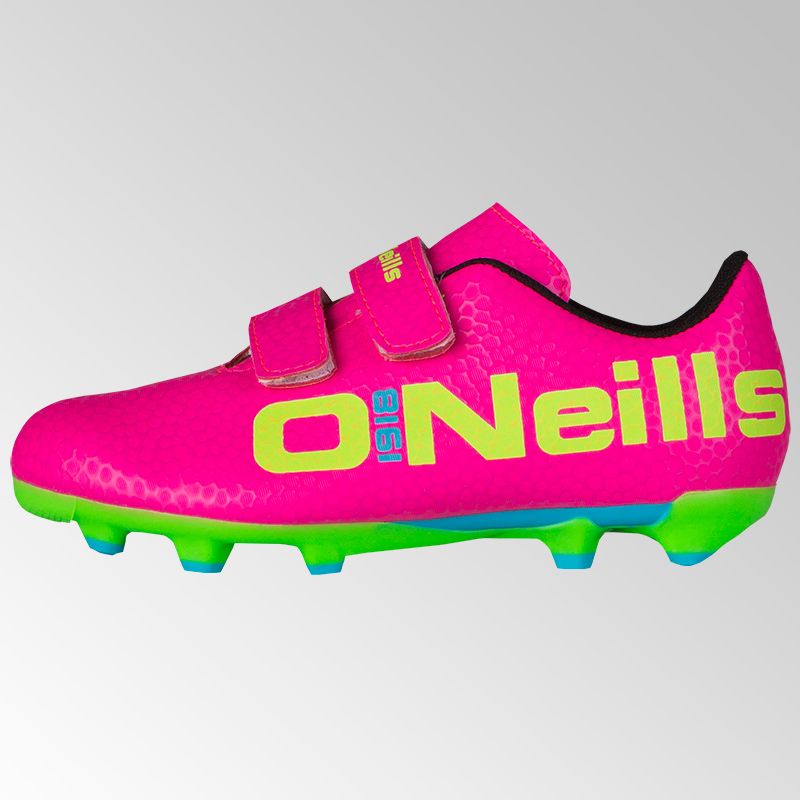 blue and pink football boots