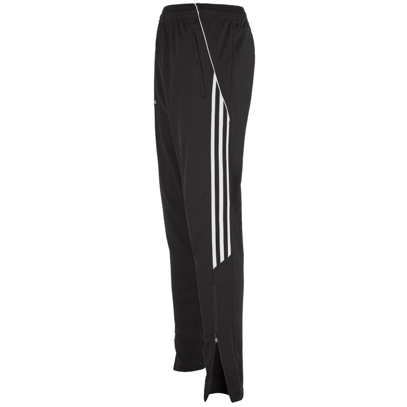Black Kids' Skinny Tracksuit Bottoms with Zip Pockets and Three White Stripes on the Side by O’Neills.