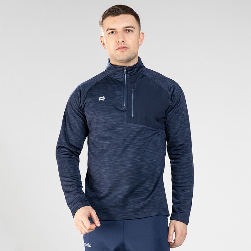 Marine men’s Austin half zip fleece with zipped chest pocket by O’Neills.