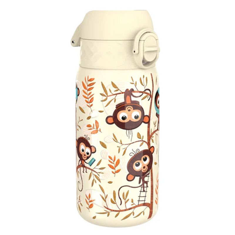 Cream Ion8 Leak Proof Stainless Steel Water Bottle Monkeys 400ml from O'Neills.
