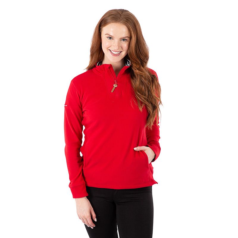Red Trespass Women's Fleece AT200 Big Heart with 1/2 Zip Neck Opening from O'Neills.