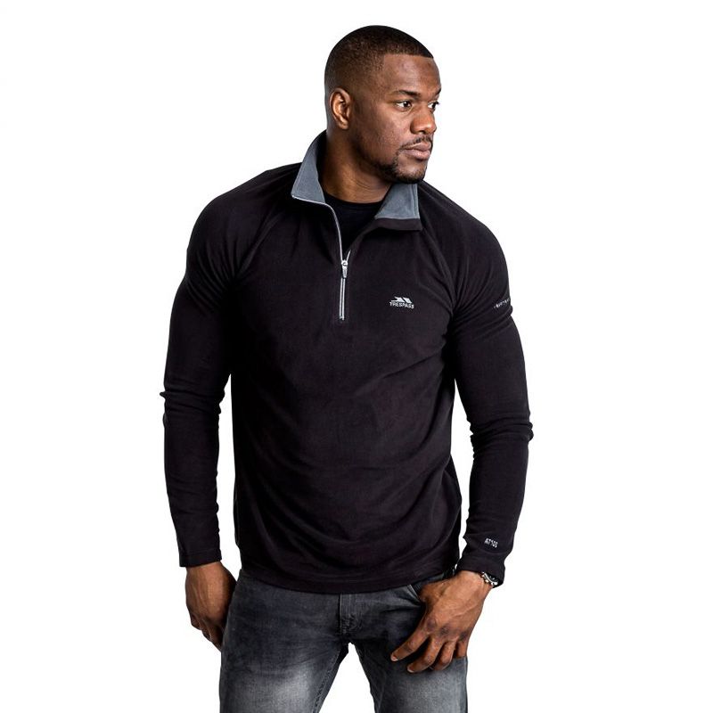 Black Trespass Men's  Half Zip Microfleece from O'Neill's.
