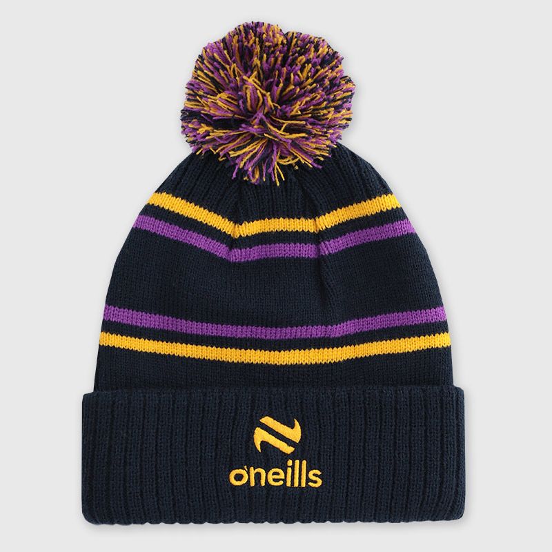 Kids' Bluestack Bobble Hat Navy / Purple / Amber from O’Neills 