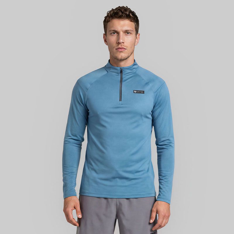 O'Neills Men's Blue Tempus Half Zip Midlayer Top from O'Neills.