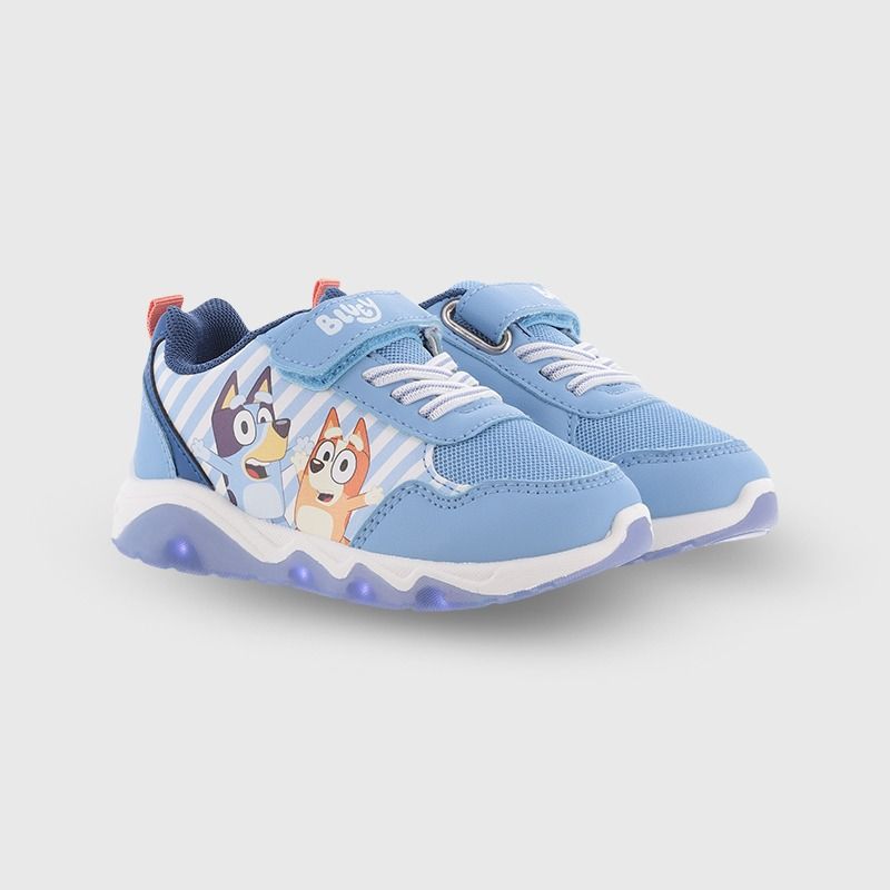 Kids' Light Blue Bluey Light Up Trainers from O'Neills.