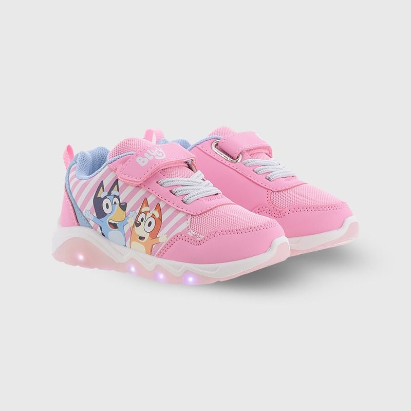 Kids' Bluey Light Up Trainers Pink / Blue From O'Neills