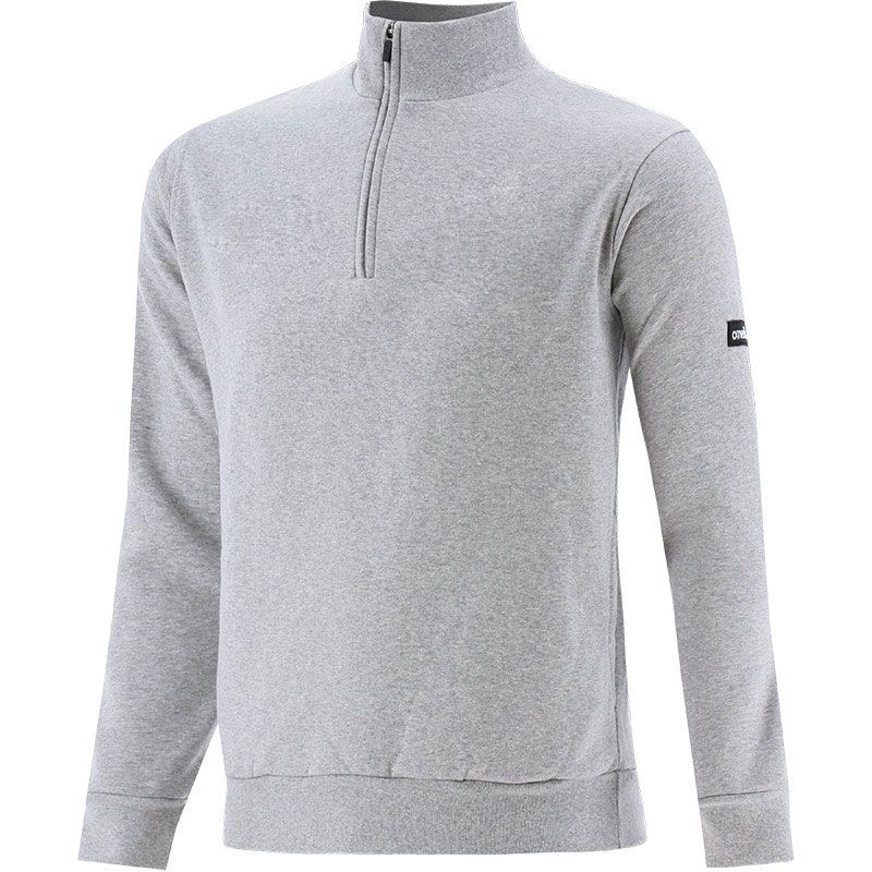 Grey Men’s Half Zip Fleece with high neck collar and two open side pockets by O’Neills.