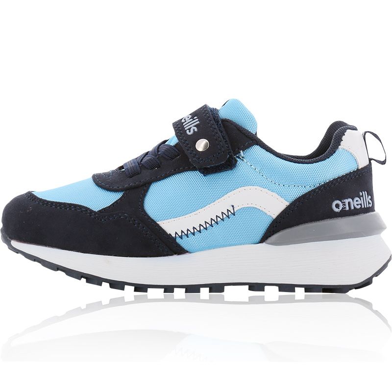 Blue Boys Bruno Retro Trainers with Velcro Closure by O’Neills. 