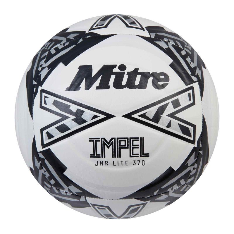 White and Black Mitre Impel Lite Jnr 370G Football from O'Neills.