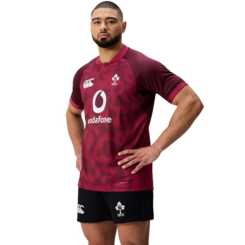 red and white Canterbury Men's Ireland Rugby IRFU 2025/26 Training Pro Jersey from O'Neills