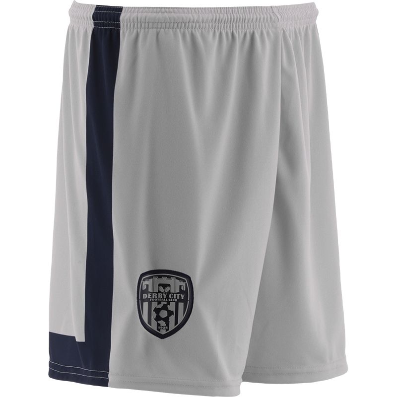 Grey Derry City FC Away Goalkeeper shorts with the official Derry City crest from O’Neills.