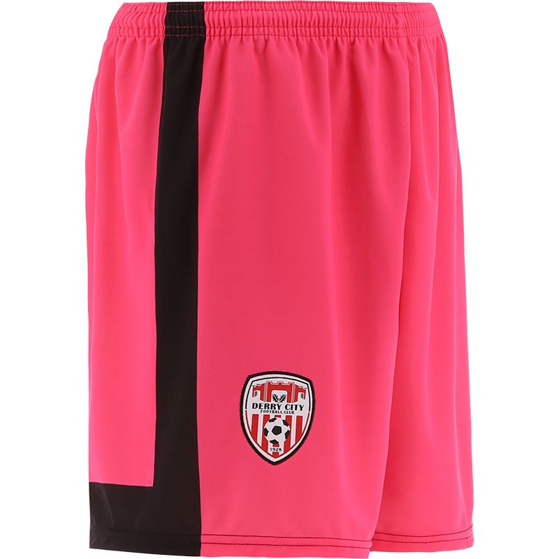 Pink Derry City FC Kids' Calcio Shorts from O'Neill's.
