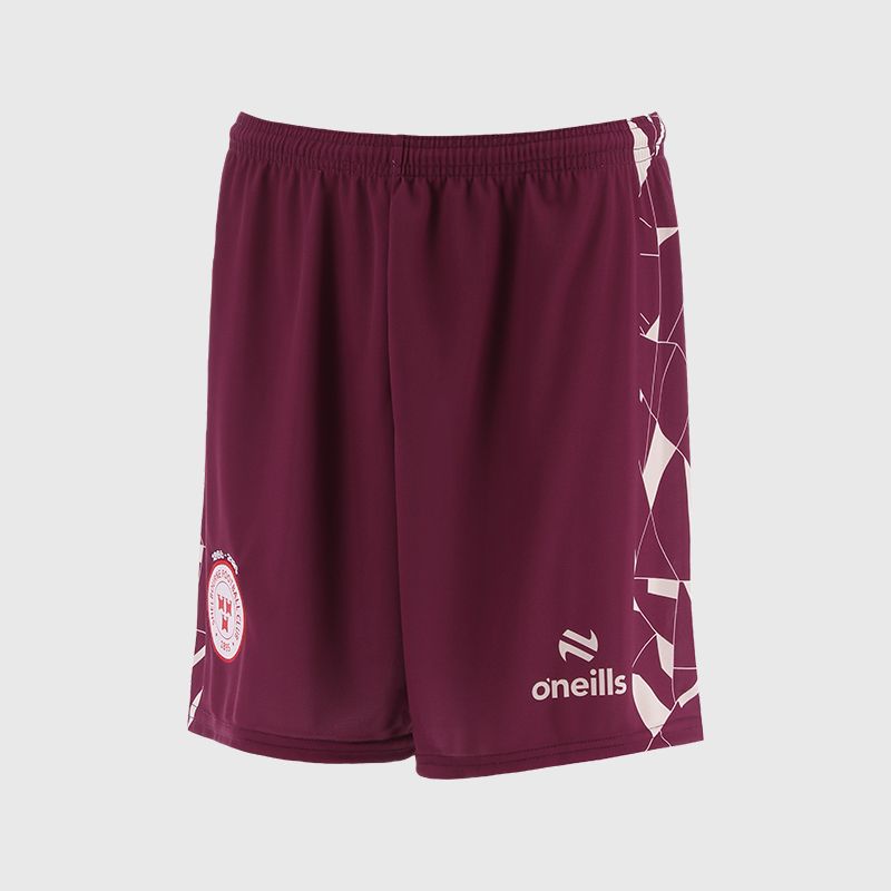 Maroon / Beige O’Neills Shelbourne F.C. Men's Alternative Goalkeeper Shorts.