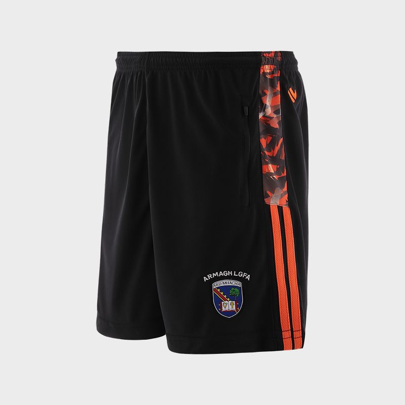O'Neills Armagh LGFA Men's Carvelle Shorts Black / Orange / White
