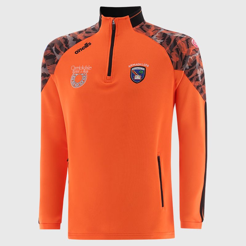 O'Neills Armagh LGFA Men's Carvelle Brushed Half Zip Orange