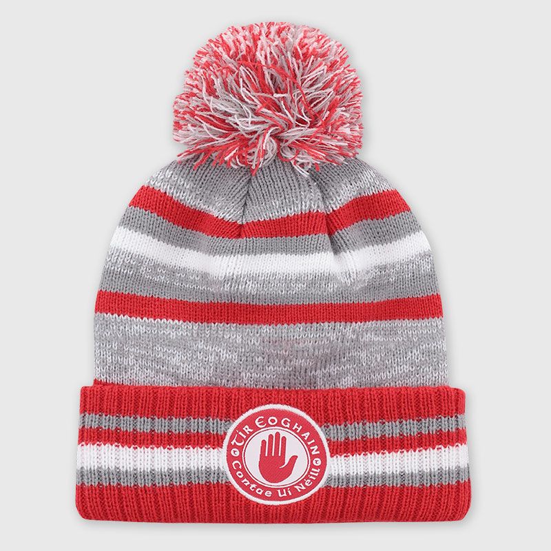 O'Neills Tyrone GAA Kids' Casey Bobble Hat Grey / Red / White