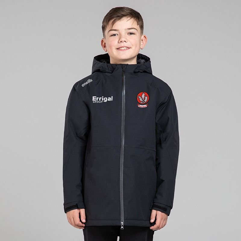 O'Neills Derry GAA Kids' Catalyst Hooded Padded Jacket Black