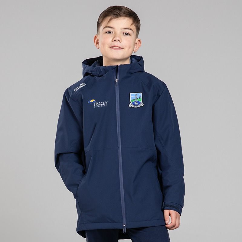 O'Neills Fermanagh GAA Kids' Catalyst Hooded Padded Jacket Marine