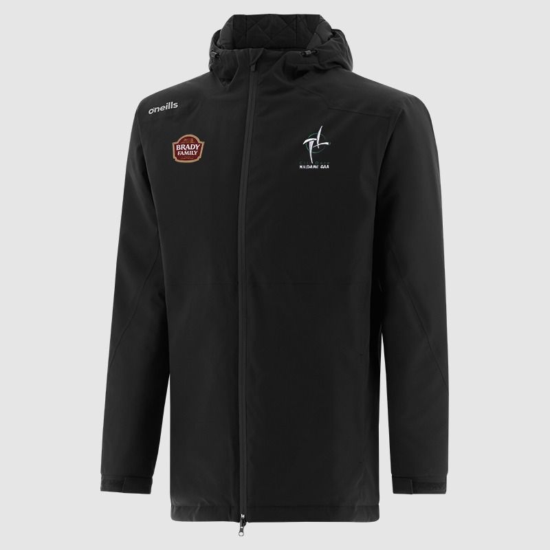 O'Neills Kildare GAA Men's Catalyst Hooded Padded Jacket Black