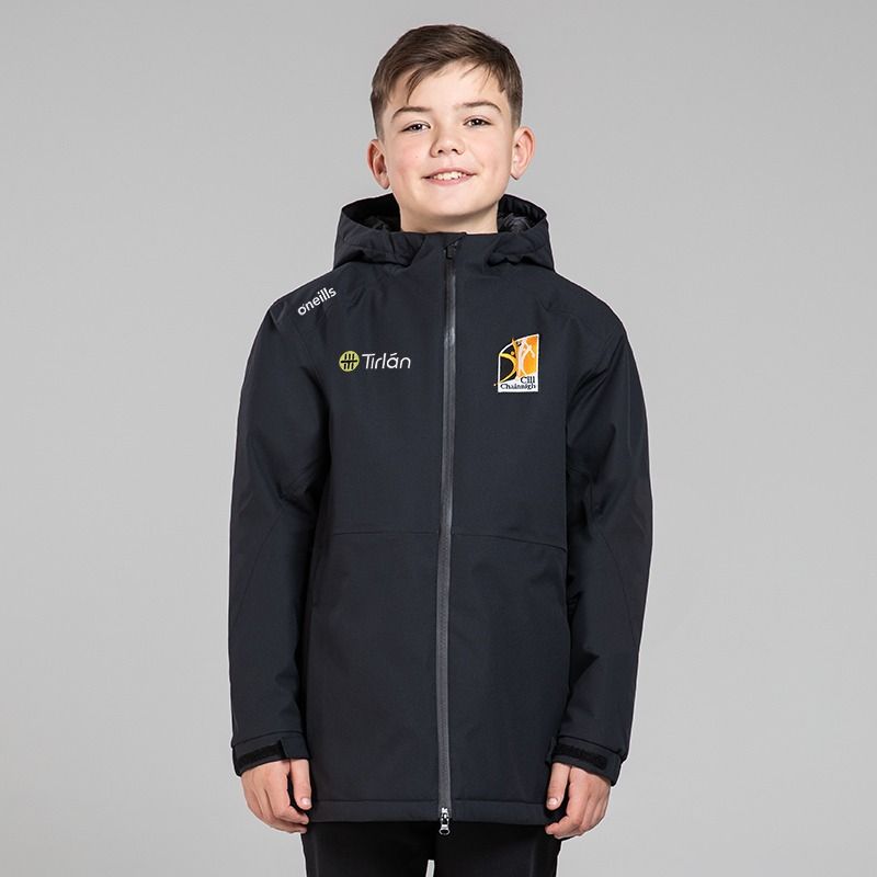 O'Neills Kilkenny GAA Kids' Catalyst Hooded Padded Jacket Black