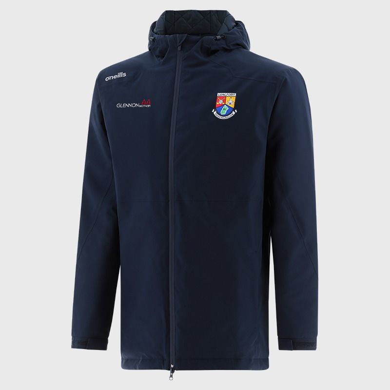 O'Neills Longford GAA Men's Catalyst Hooded Padded Jacket Marine