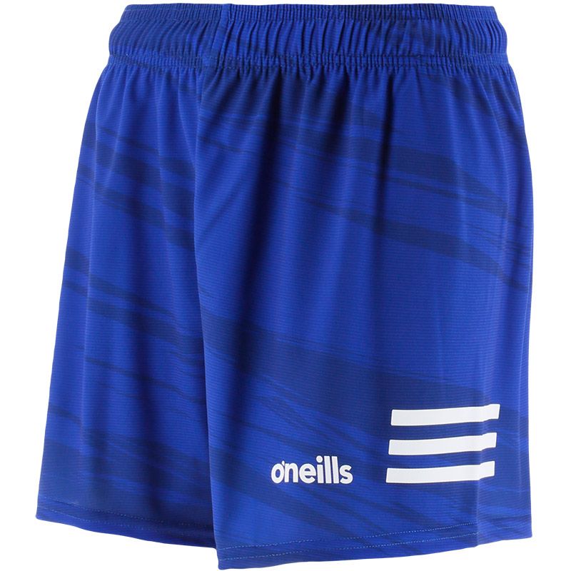 Adult's Royal/White Connell Printed Gaelic Training Shorts with a Subtle all-over design from O'Neills.