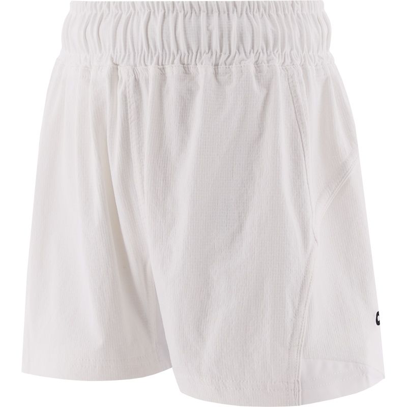 White Kids' Cyclone Shorts with elasticated waistband and embroidered O’Neills branding.