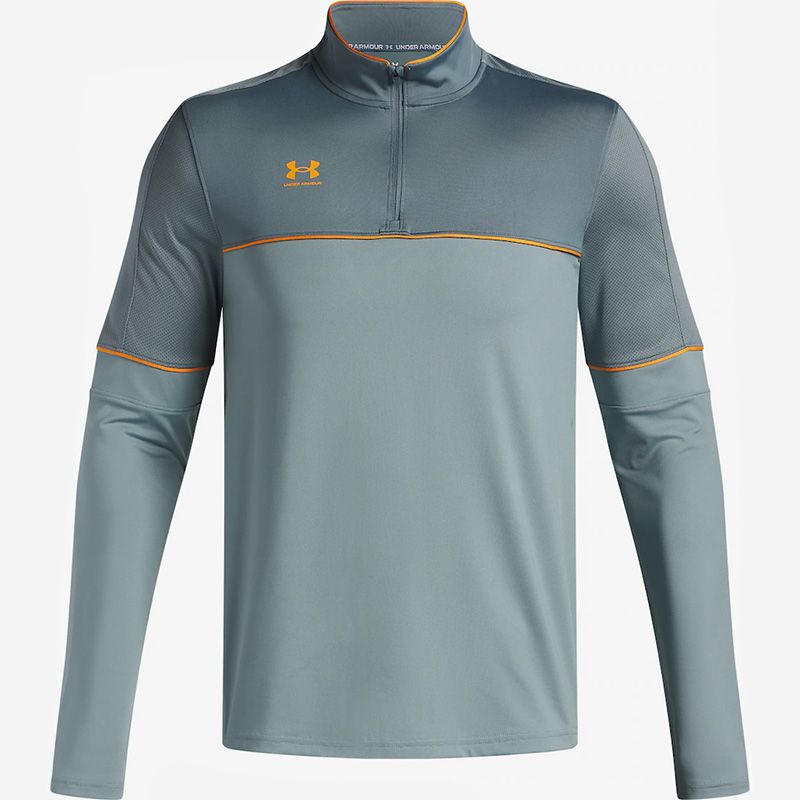grey and orange Under Armour Men's UA Challenger Training 1/4 Zip Top from O'Neills