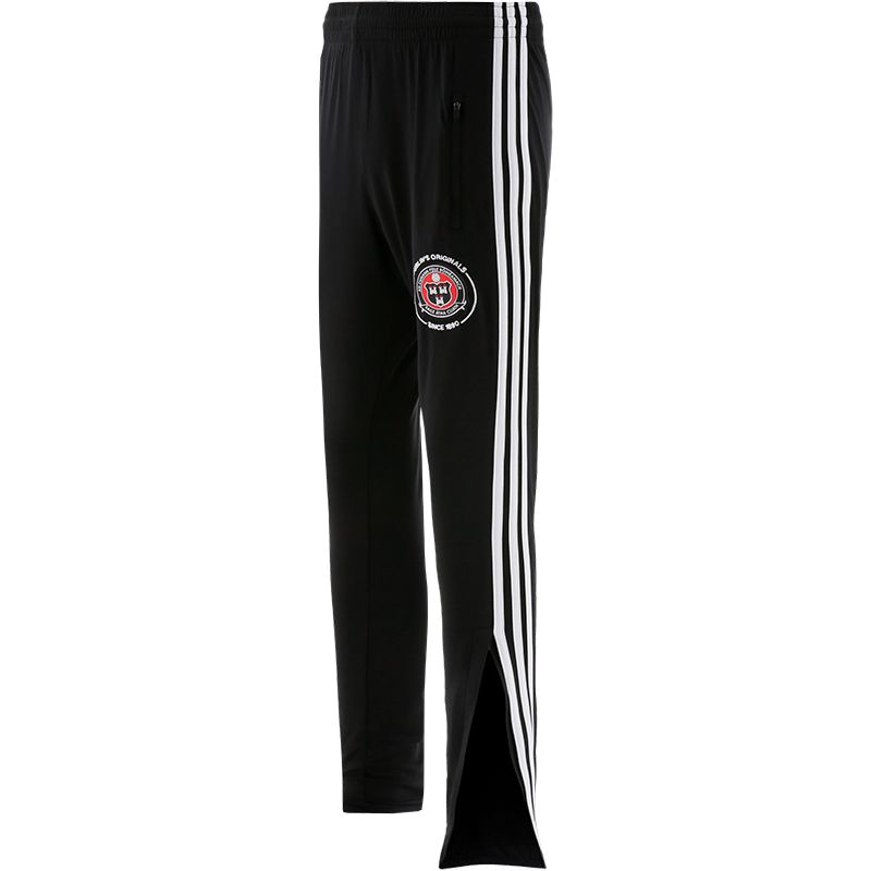 Black/White Men's Bohemian FC brushed skinny bottoms with stripe detail and Bohemian FC crest by O’Neills. 