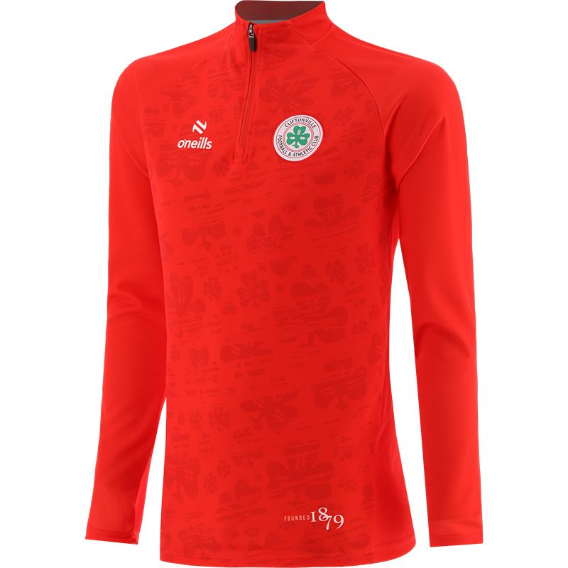 Red Cliftonville FC Kids' Daly Half Zip Top from O'Neills.